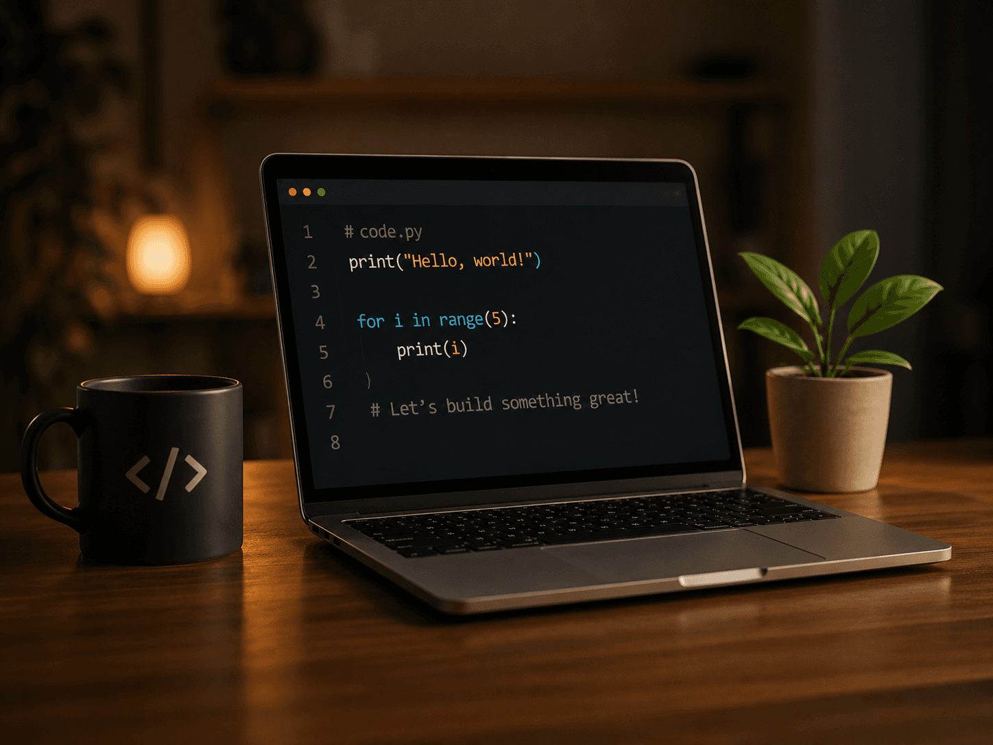 Laptop with Python code used in an online programming lesson